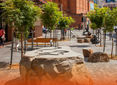 Street furniture installation